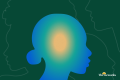 Illustrated silhouette of a human head with a glowing center and the Thriveworks logo.